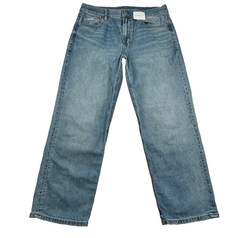 American Eagle Jeans Womens 8 Short AE Ex Boyfriend Relaxed Straight High Rise